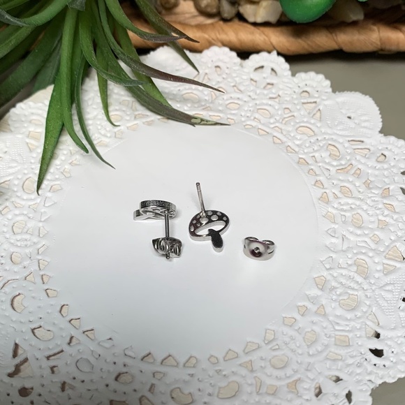 Fairy Mushroom Stainless Steel Earrings - Picture 4 of 9